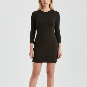 Rag & Bone Black Long Sleeve Mini Dress